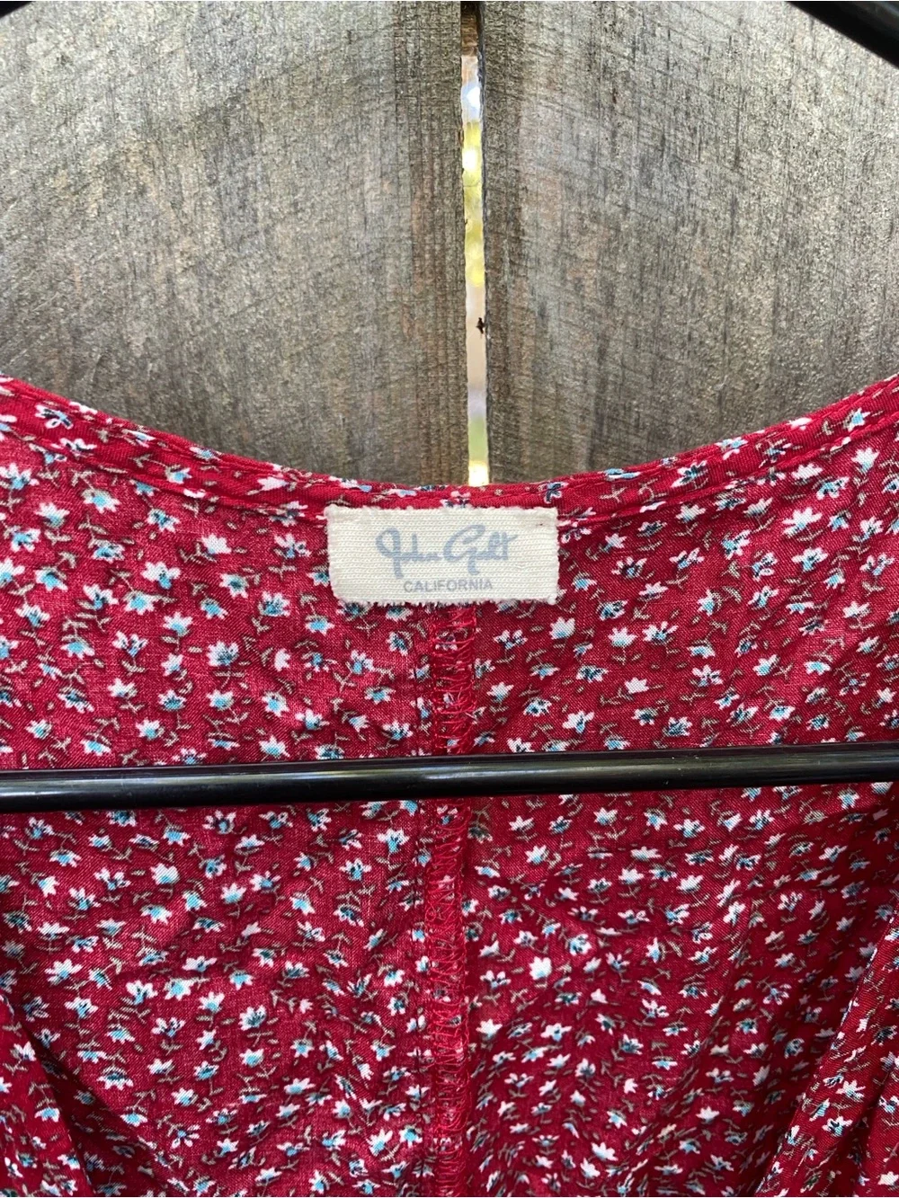 John Galt Brandy Melville Floral Wrap Mini Dress Red One Size Viscose